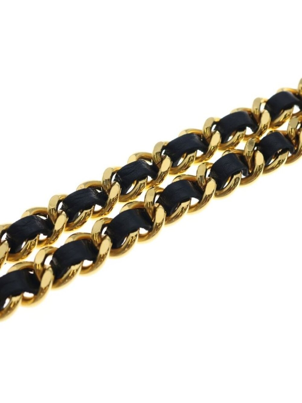 Chanel Cambon CC Logo Plate Leather Chain Belt Gold - Picture 6 of 6